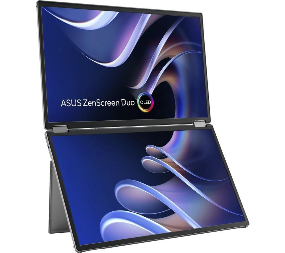 ASUS ZenScreen Duo MQ149CD Full HD 14" OLED Foldable Monitor - Grey, Silver/Grey