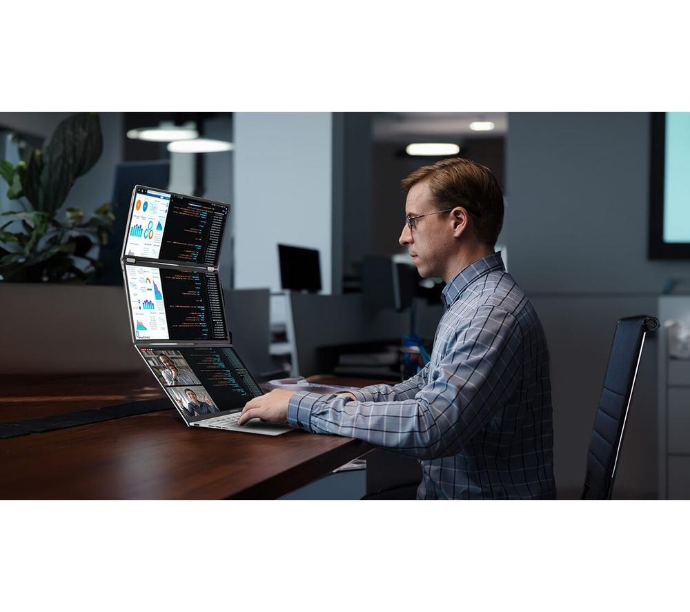 ASUS ZenScreen Duo MQ149CD Full HD 14" OLED Foldable Monitor - Grey image number 6 of 11