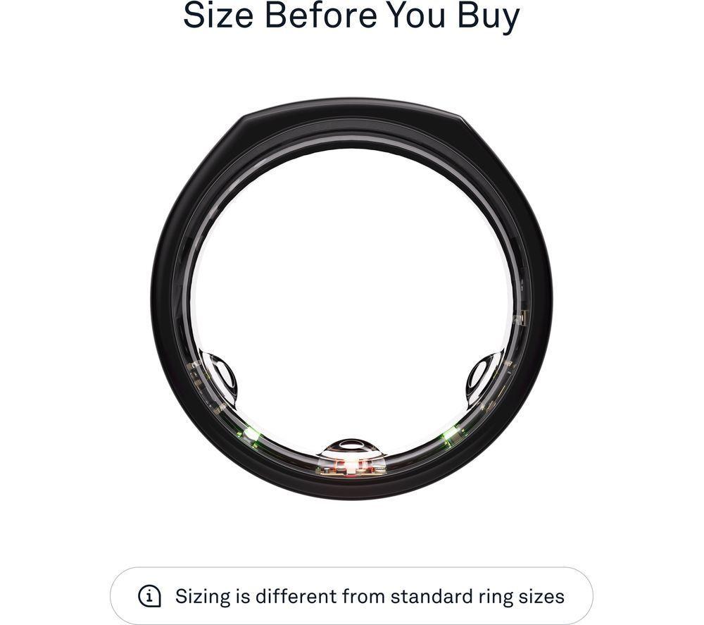 Buy OURA Ring Gen3 Heritage - Black, Size 8 | Currys