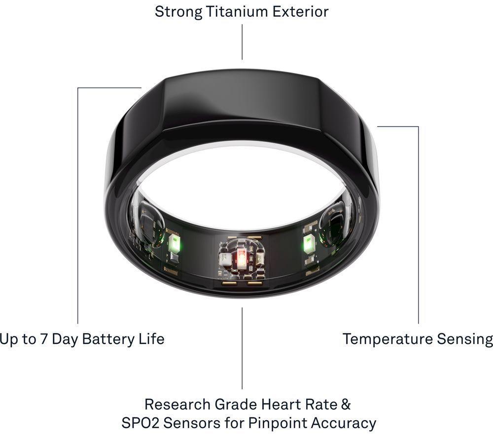 OURA Ring Gen3 Heritage - Black, Size 8 image number 9 of 9