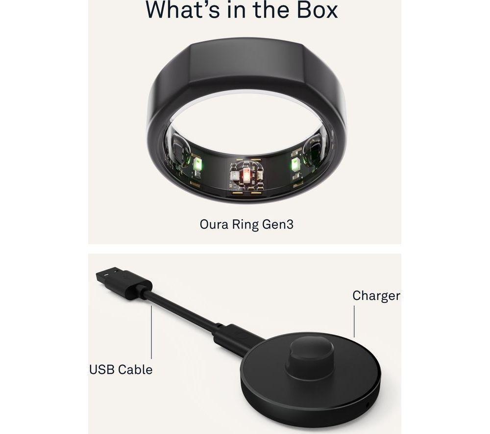 Buy OURA Ring Gen3 Heritage - Stealth Black, Size 6 | Currys