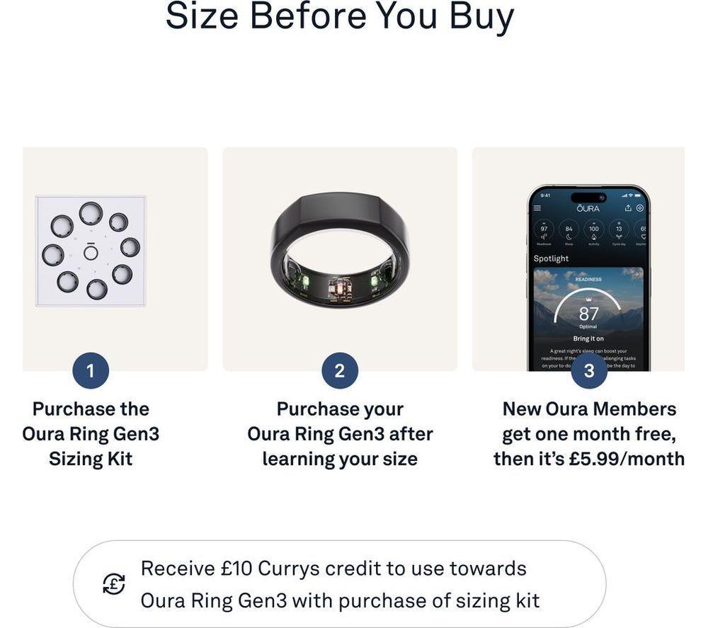 OURA Ring Gen3 Heritage - Stealth, Size 9 image number 10 of 11