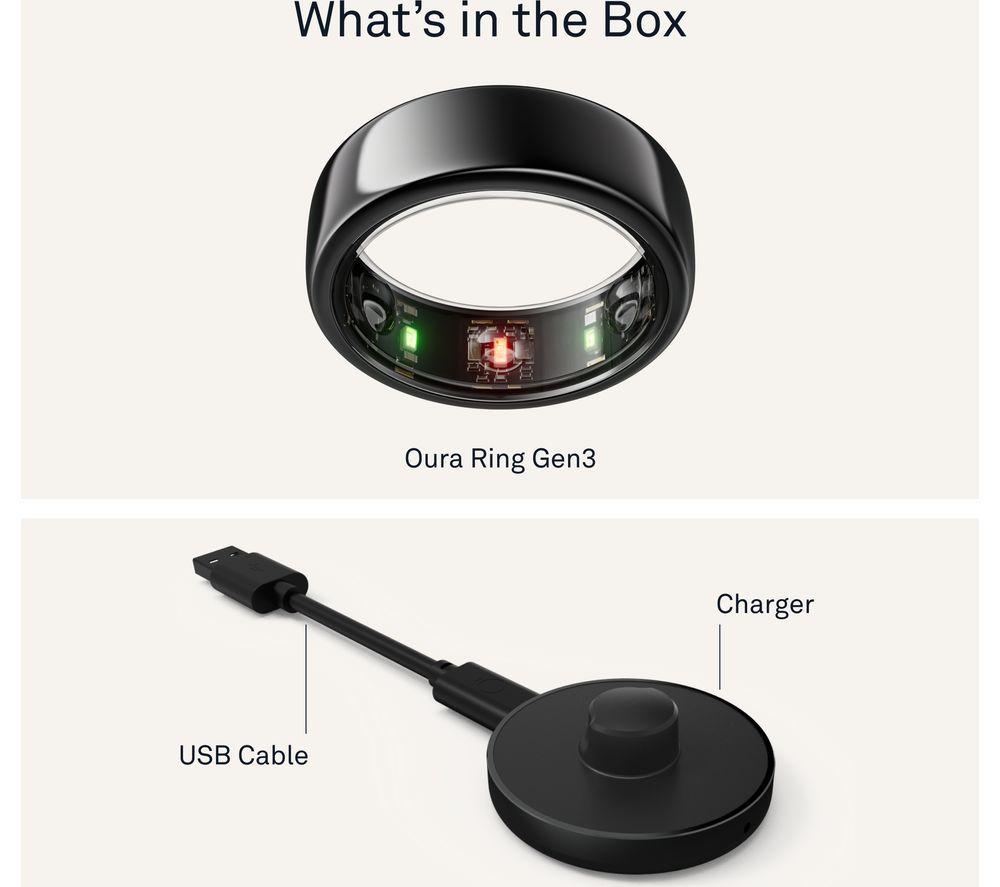 OURA Ring Gen3 Horizon - Black, Size 6 image number 12 of 12