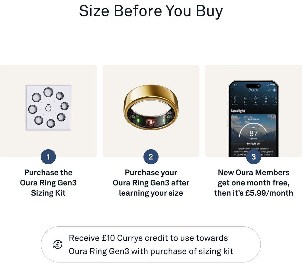 OURA Ring Gen3 Horizon - Gold, Size 11 image number 10 of 10