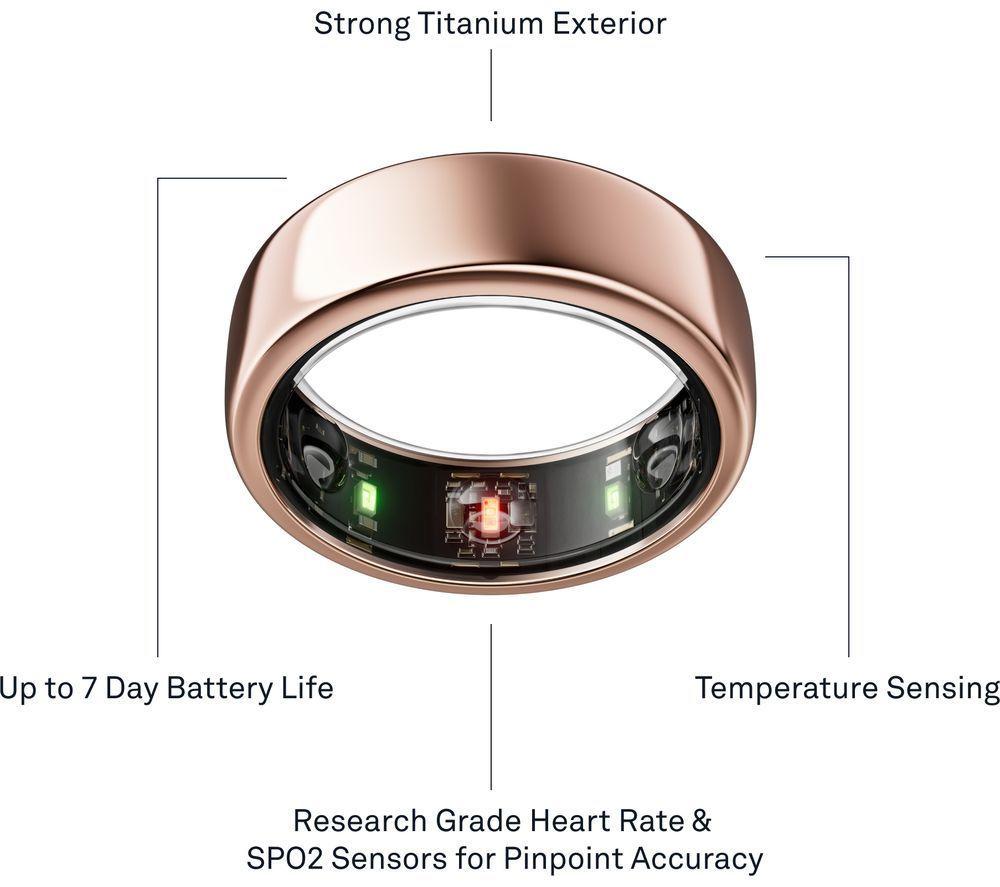 Buy OURA Ring Gen3 Horizon - Rose Gold, Size 6 | Currys