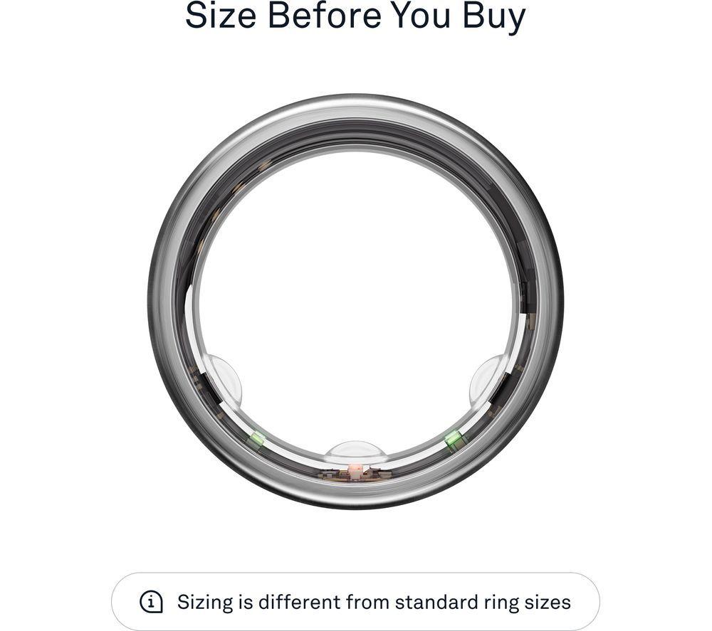 OURA Ring Gen3 Horizon - Brushed Titanium, Size 7 image number 2 of 11