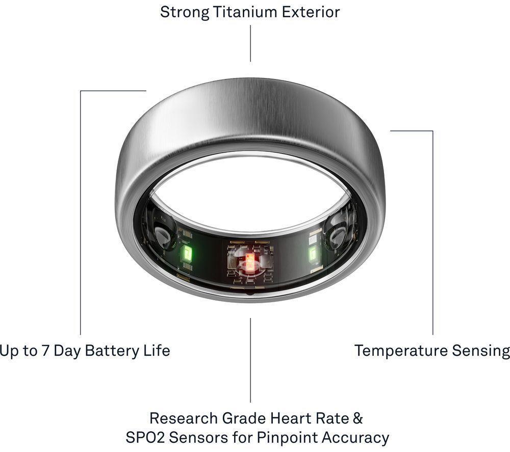 OURA Ring Gen3 Horizon - Brushed Titanium, Size 7 image number 11 of 11