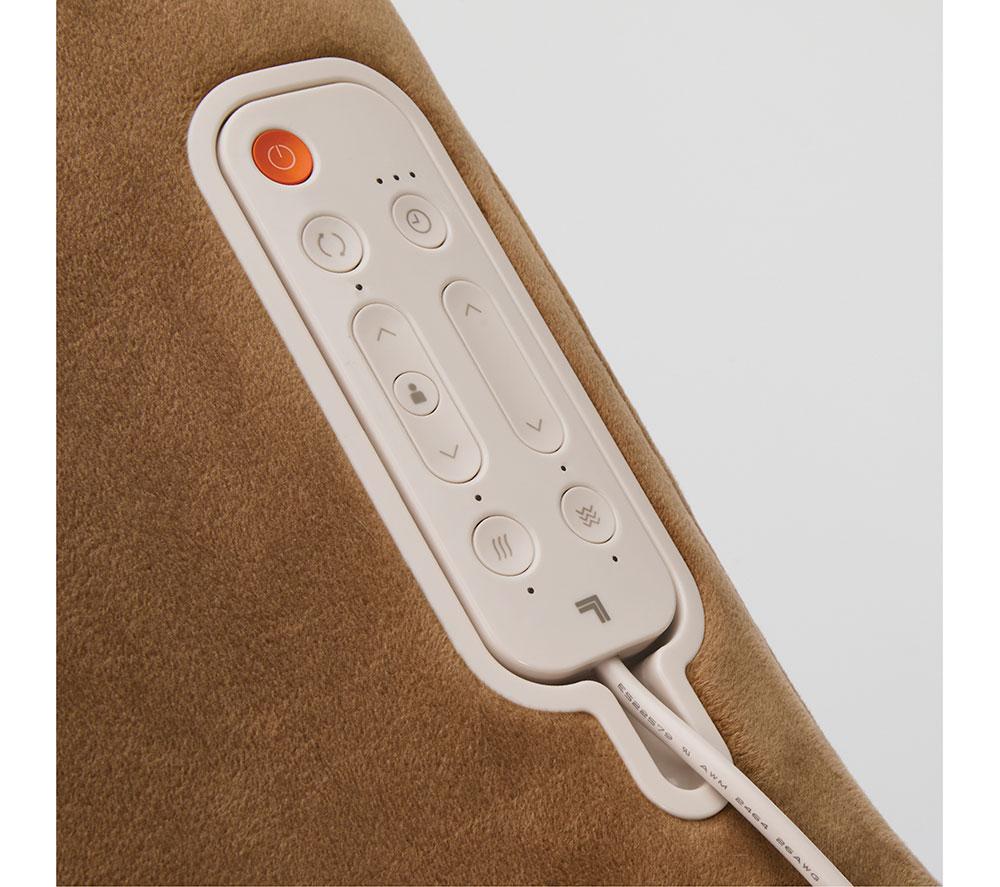 SHARPER IMAGE Shiatsu Back Massage Seat Topper - Cream & Brown image number 4 of 11