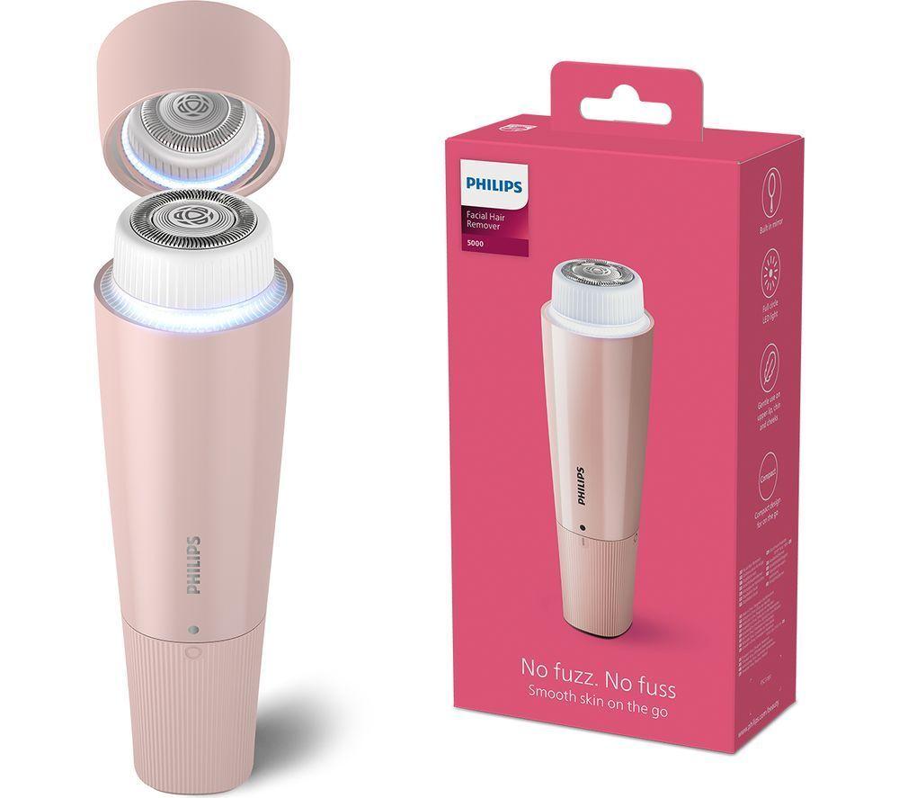 PHILIPS Series 5000 Rotary Facial Hair Remover - Lychee Pink image number 4 of 6