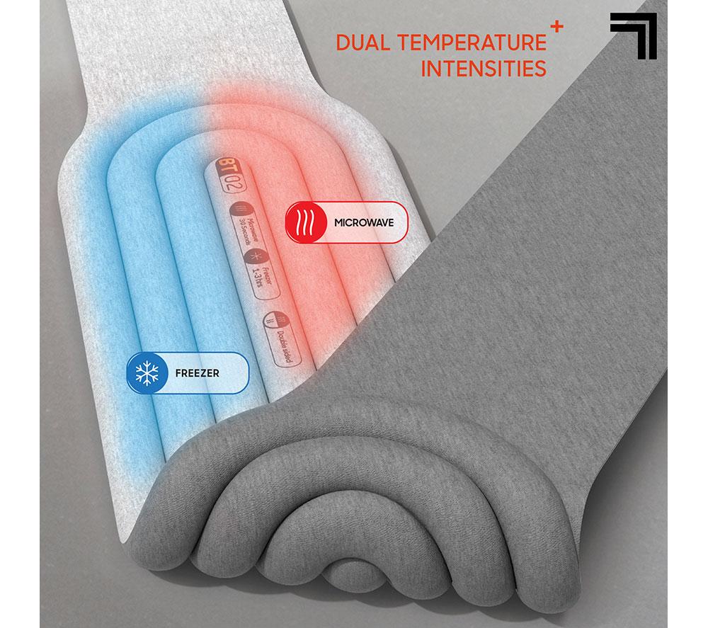 SHARPER IMAGE Hot & Cold Compression Back Wrap - Grey image number 2 of 5