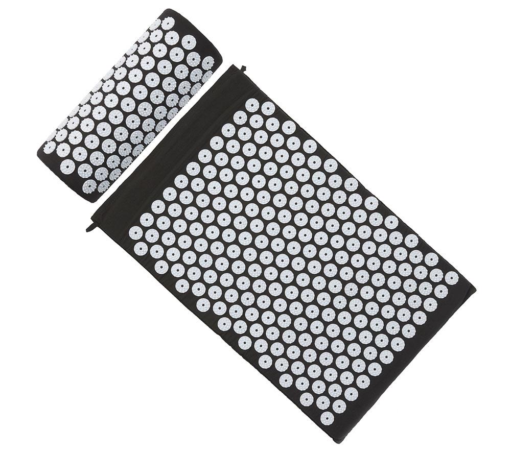 SHARPER IMAGE Acupressure Mat & Pillow Set - Black image number 5 of 7