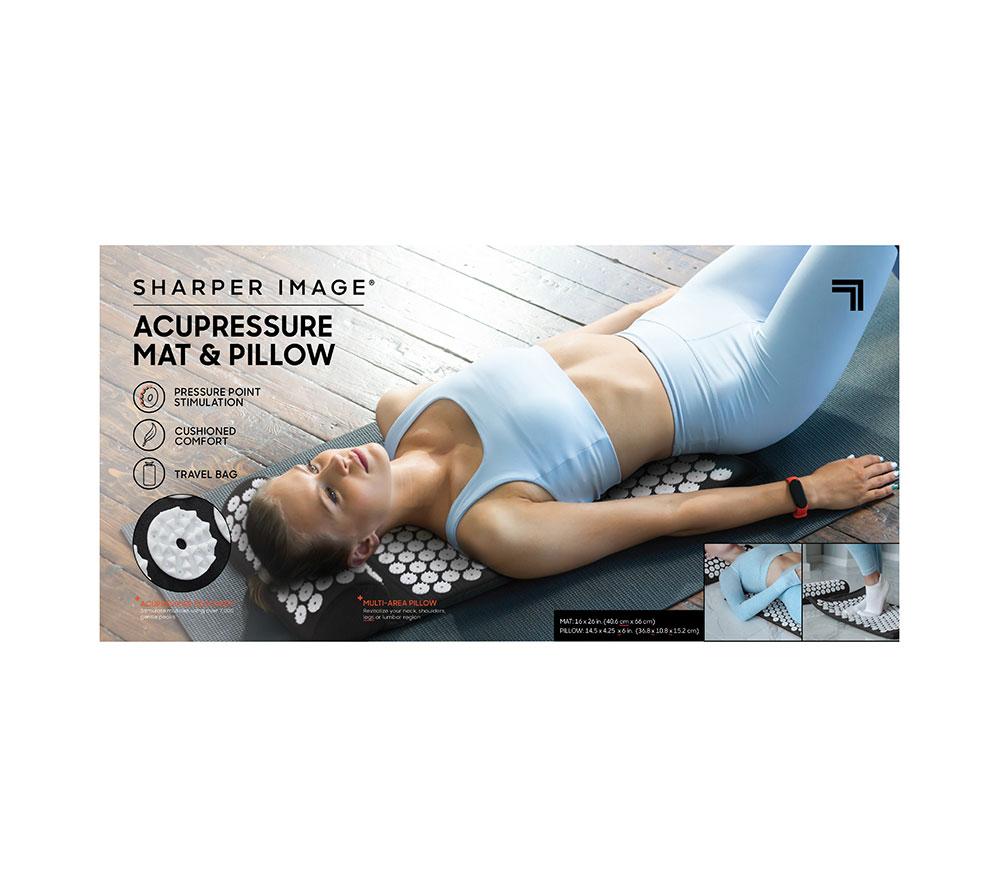 SHARPER IMAGE Acupressure Mat & Pillow Set - Black image number 7 of 7