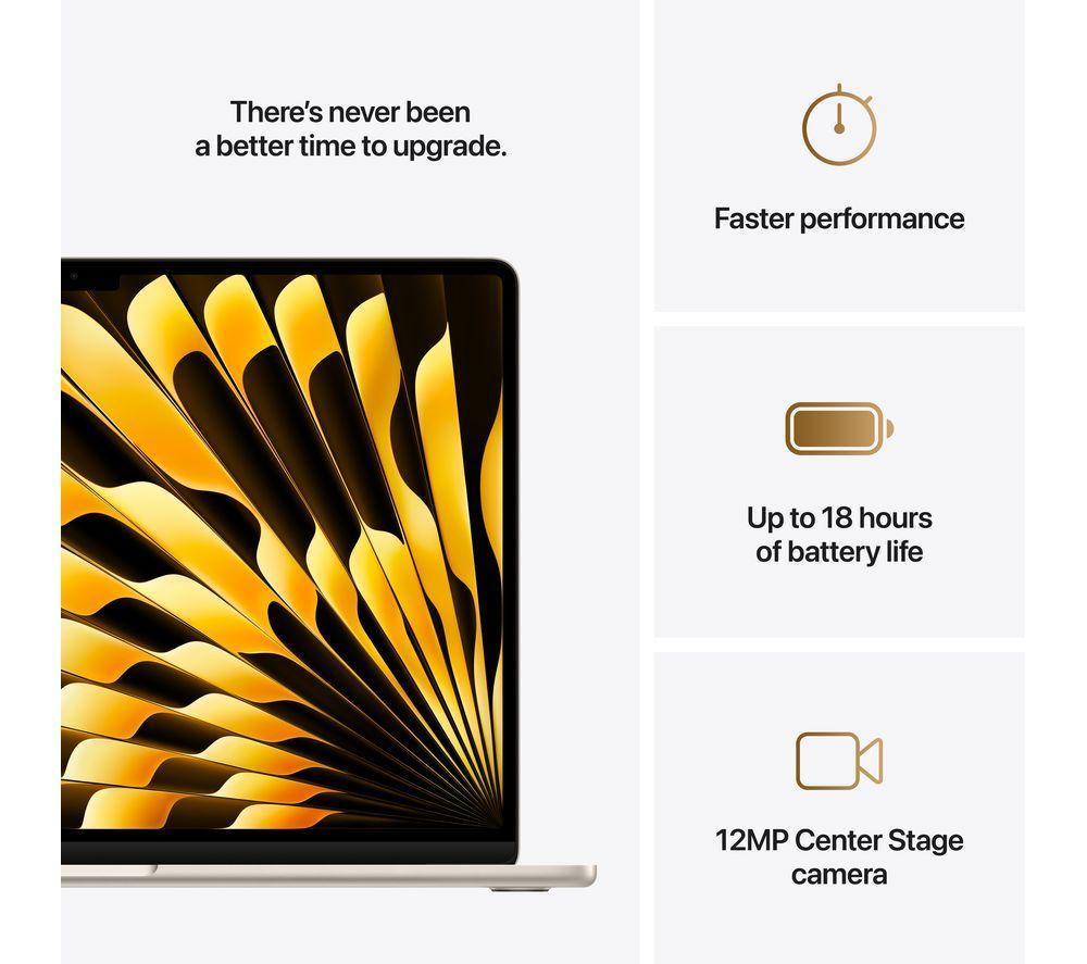 APPLE MacBook Air 15" (2025) - M4, 256 GB SSD, Starlight image number 9 of 11