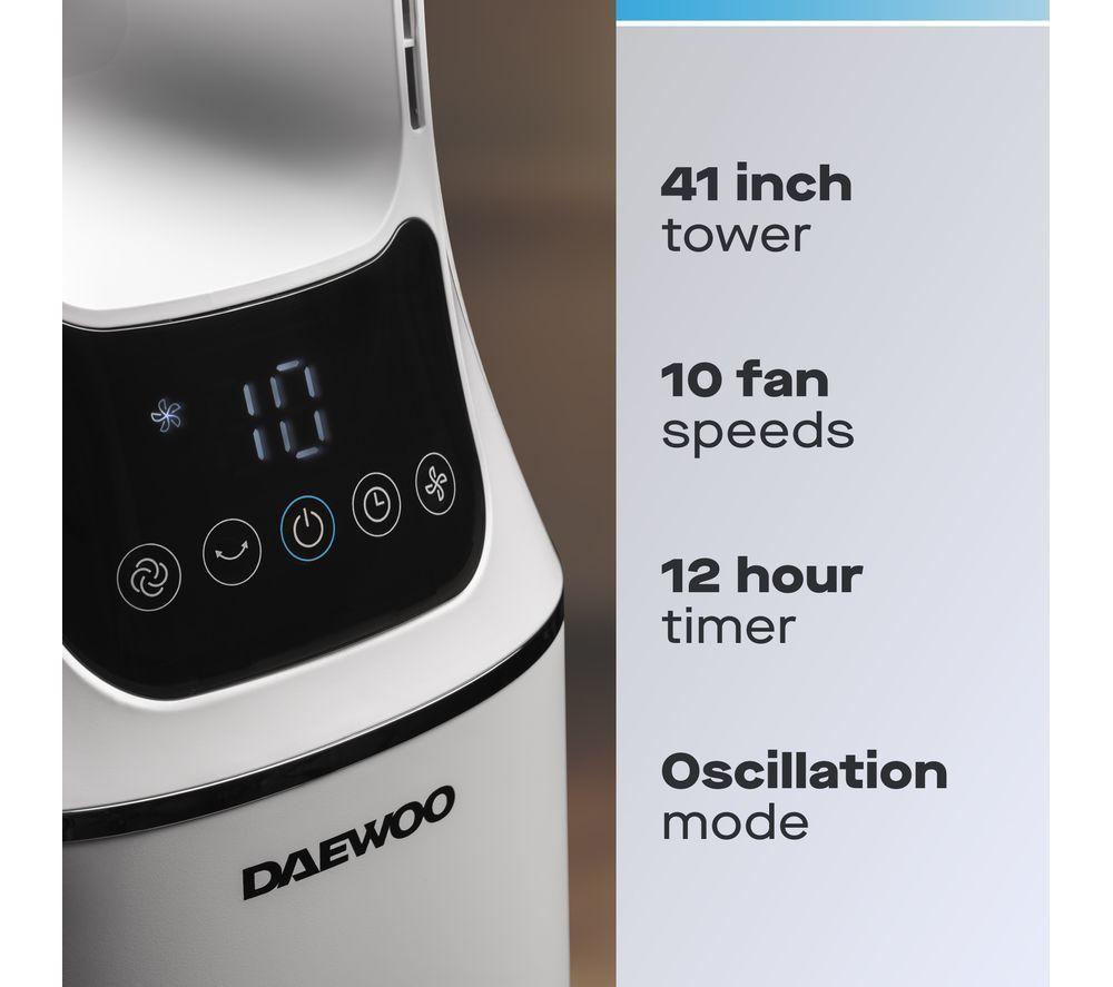 DAEWOO COL1624GE 2-in-1 Bladeless Fan & Purifier - White image number 4 of 9