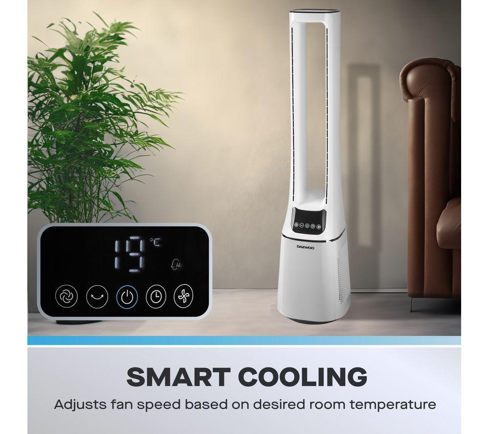 DAEWOO COL1624GE 2-in-1 Bladeless Fan & Purifier - White image number 5 of 9