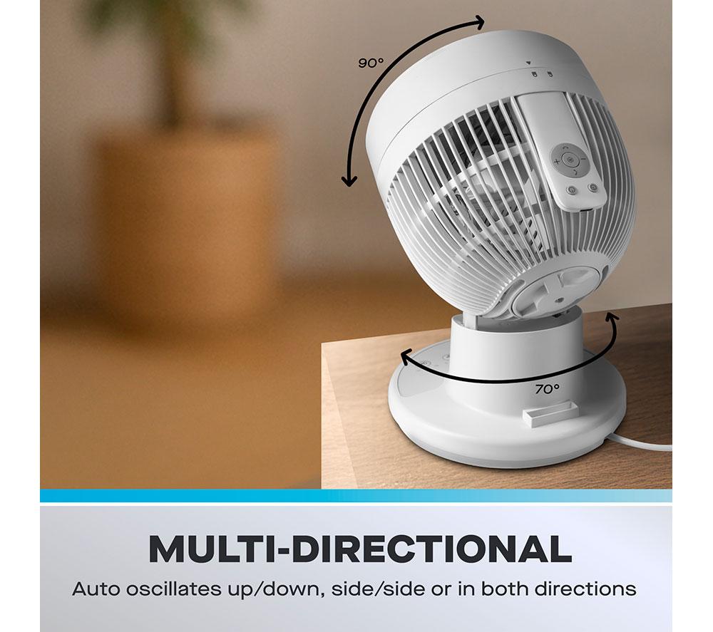 DAEWOO COL1638GE Air Circulator Portable 8" Desk Fan - White image number 5 of 6
