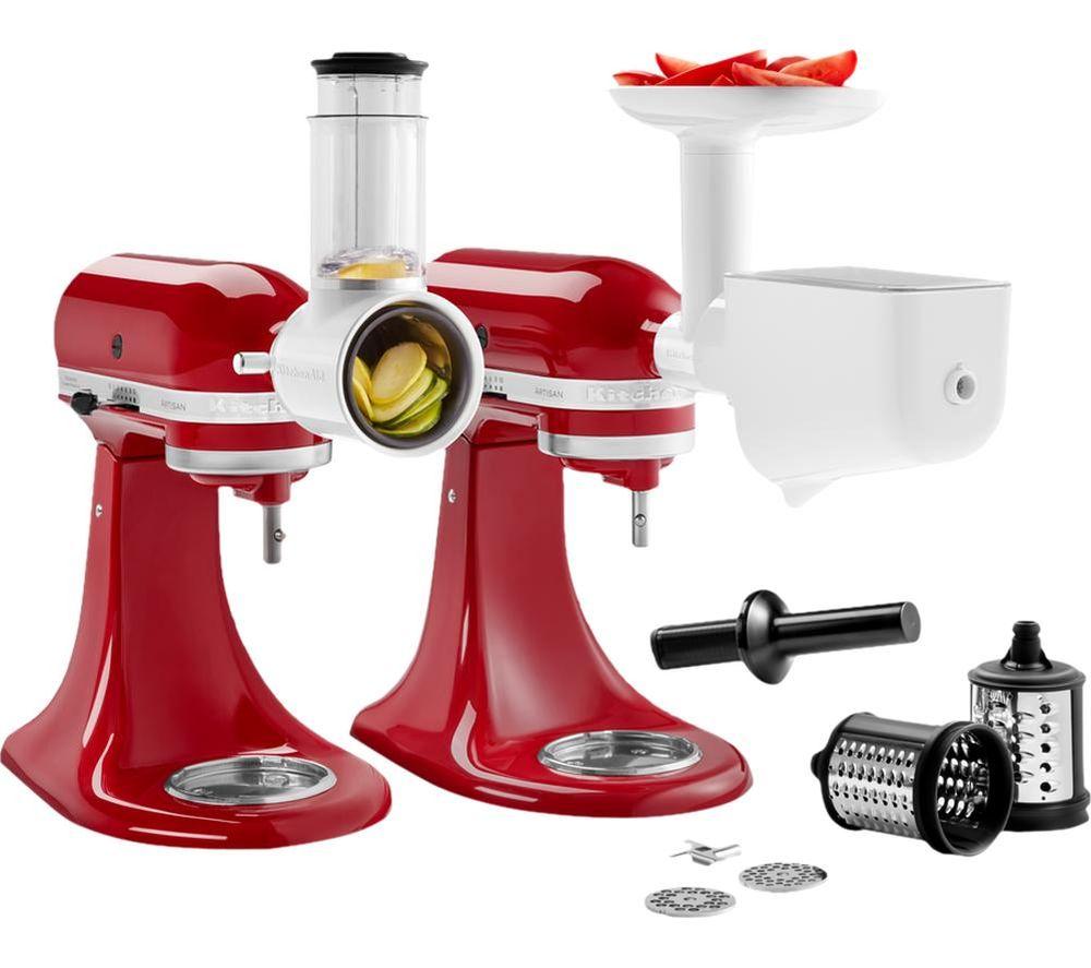 Kitchenaid 5Ksm2fppc Omnifood Grinder & Strainer Kit, White,Red