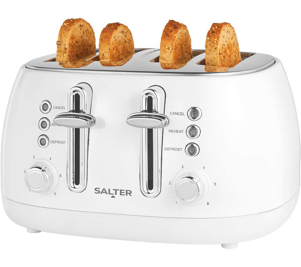 SALTER Boston EK6558MW 4-Slice Toaster - White