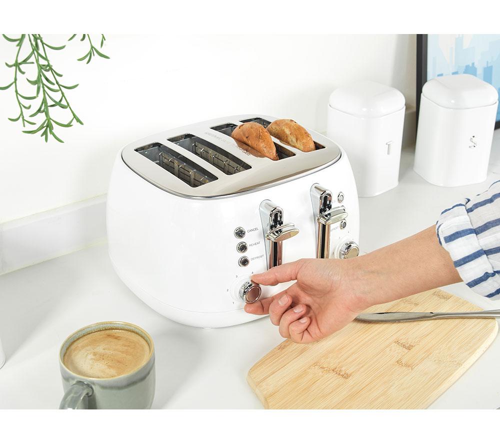 SALTER Boston EK6558MW 4-Slice Toaster - White image number 2 of 7