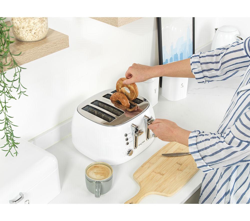 SALTER Boston EK6558MW 4-Slice Toaster - White image number 4 of 7