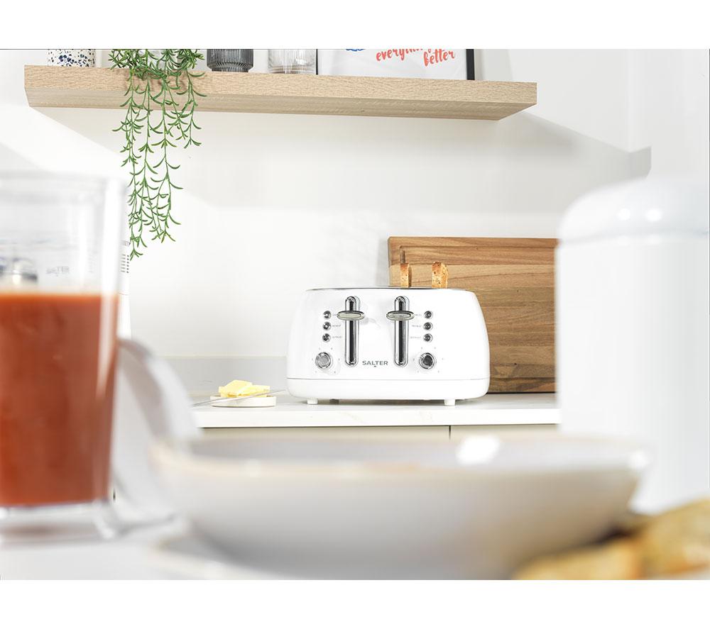 SALTER Boston EK6558MW 4-Slice Toaster - White image number 6 of 7