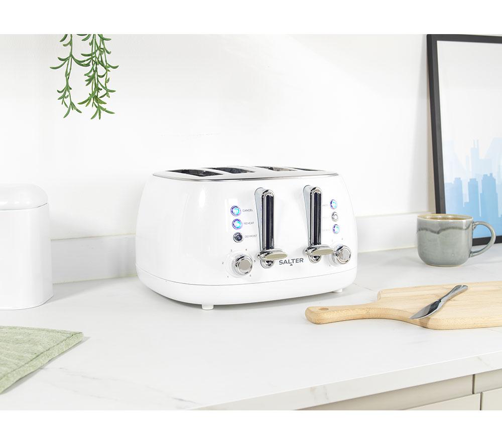 SALTER Boston EK6558MW 4-Slice Toaster - White image number 7 of 7
