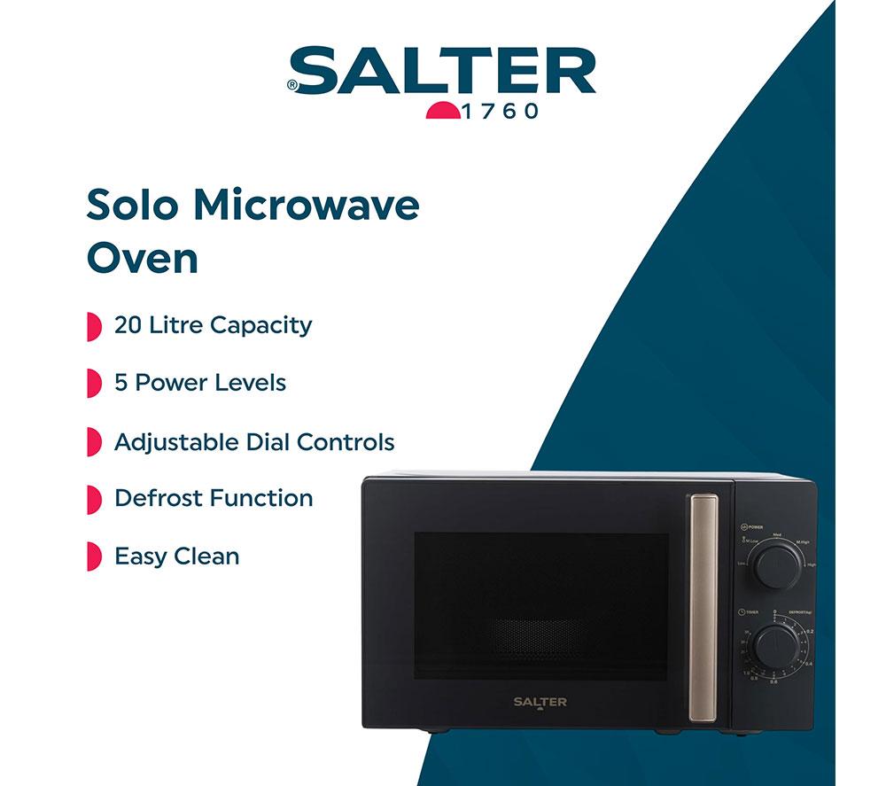 SALTER Marino EK6443BGRY Solo Microwave - Grey image number 5 of 6