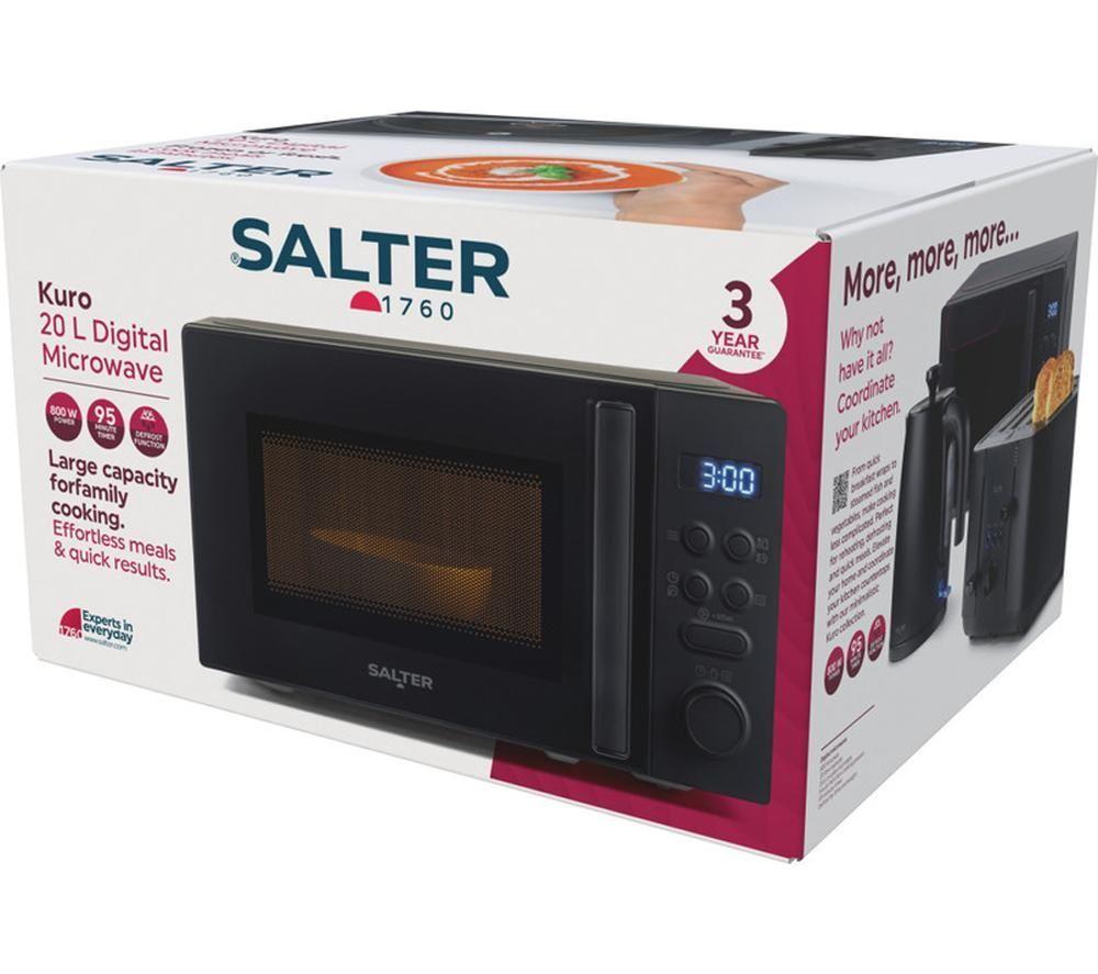 SALTER Kuro EK6444MBLK Solo Microwave - Black image number 2 of 6