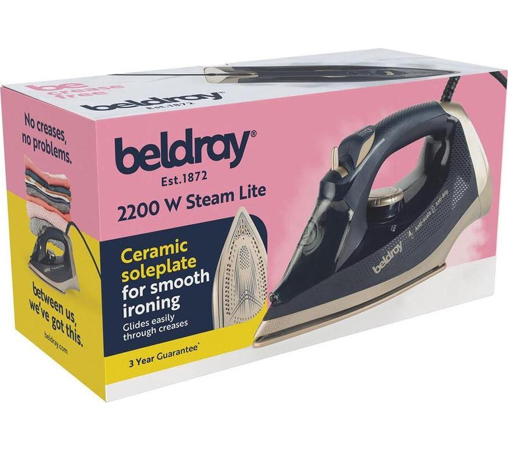 BELDRAY Steam Lite BEL02098 Steam Iron - Blue & Gold image number 4 of 6