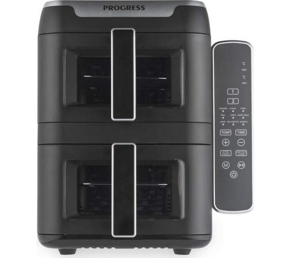 PROGRESS EK6467P Dual Tier Air Fryer - Black