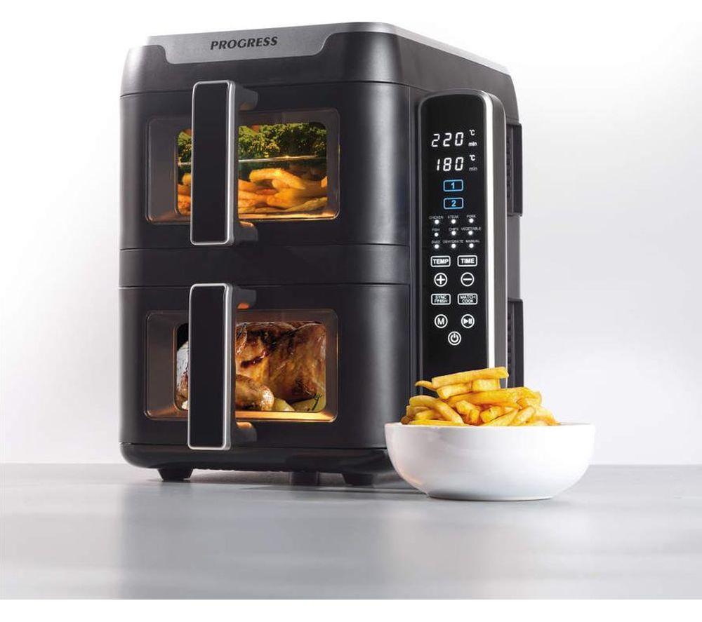 PROGRESS EK6467P Dual Tier Air Fryer - Black image number 8 of 10