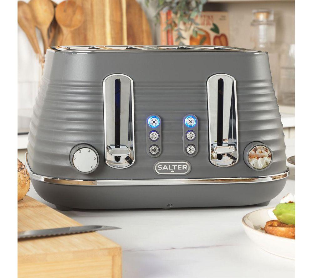 SALTER COMBO-9412 Ripple Jug Kettle & 4-Slice Toaster Bundle - Grey image number 2 of 6
