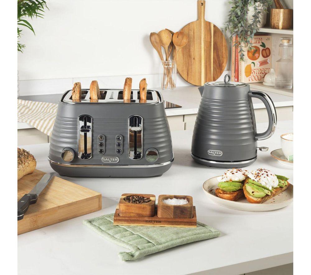 SALTER COMBO-9412 Ripple Jug Kettle & 4-Slice Toaster Bundle - Grey image number 6 of 6
