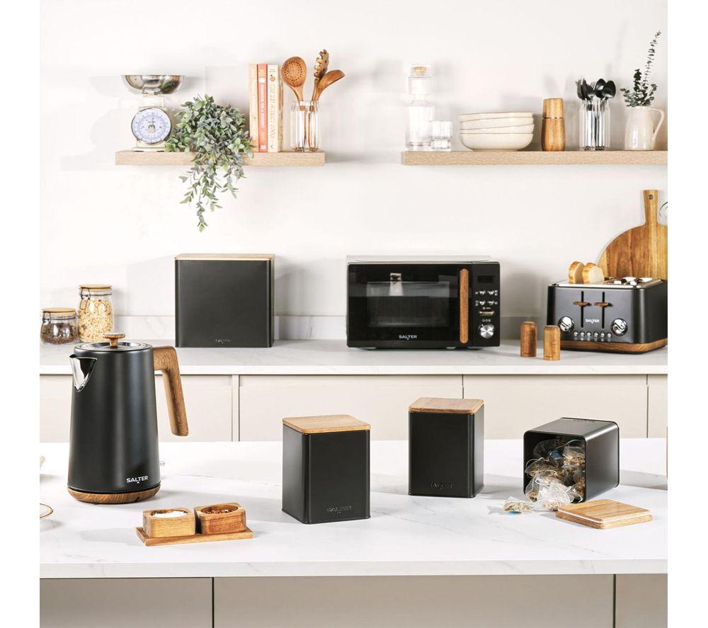 SALTER Toronto Combo-9195 4-slice Toaster, Jug Kettle & Solo Microwave Bundle - Black image number 2 of 8