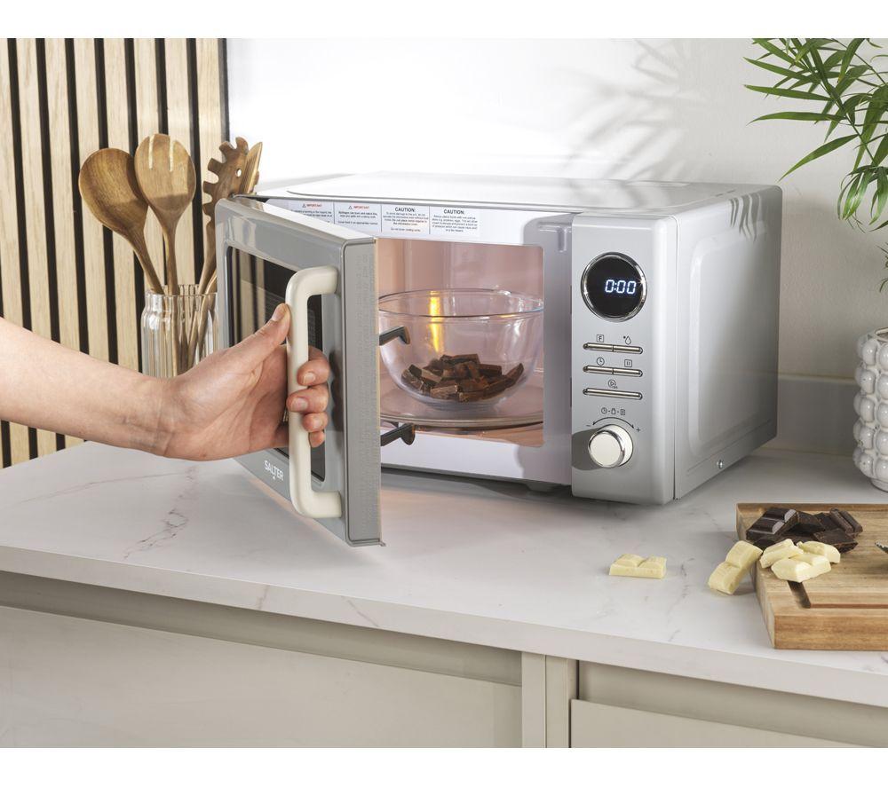 SALTER Retro Combo-9364 4-slice Toaster, Jug Kettle & Solo Microwave Bundle - Grey image number 2 of 7
