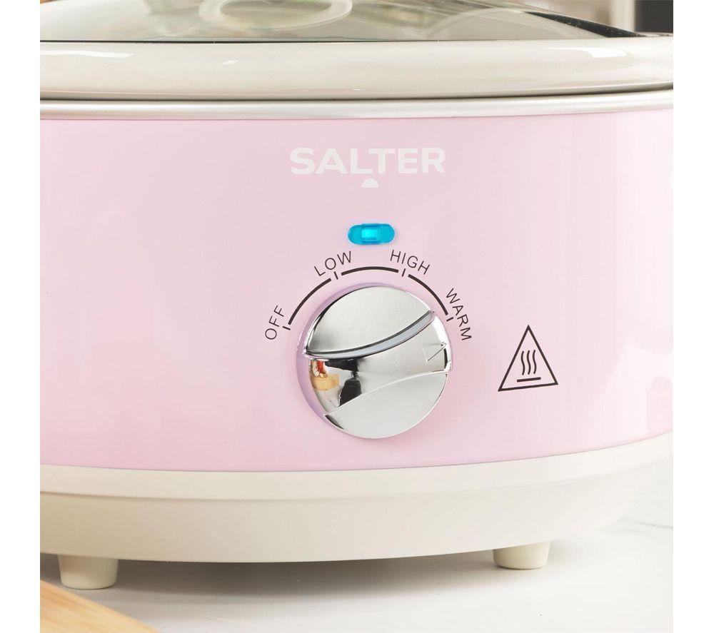 SALTER COMBO-9507 Retro Jug Kettle, 4-Slice Toaster & Slow Cooker Bundle - Pink image number 4 of 9