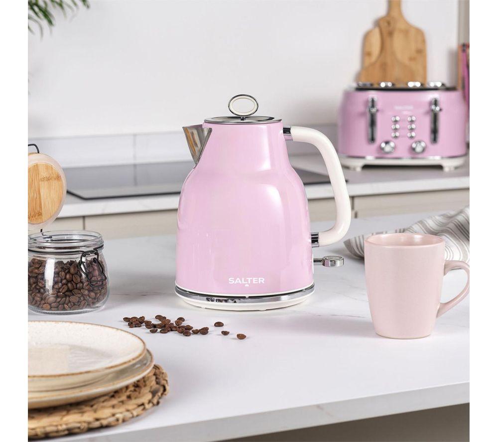 SALTER COMBO-9507 Retro Jug Kettle, 4-Slice Toaster & Slow Cooker Bundle - Pink image number 5 of 9
