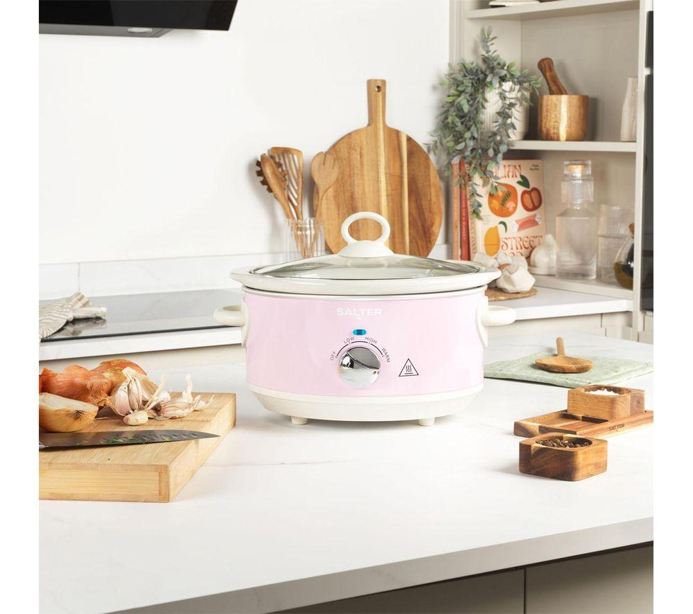 SALTER COMBO-9507 Retro Jug Kettle, 4-Slice Toaster & Slow Cooker Bundle - Pink image number 7 of 9