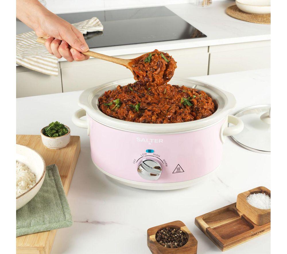 SALTER COMBO-9507 Retro Jug Kettle, 4-Slice Toaster & Slow Cooker Bundle - Pink image number 8 of 9