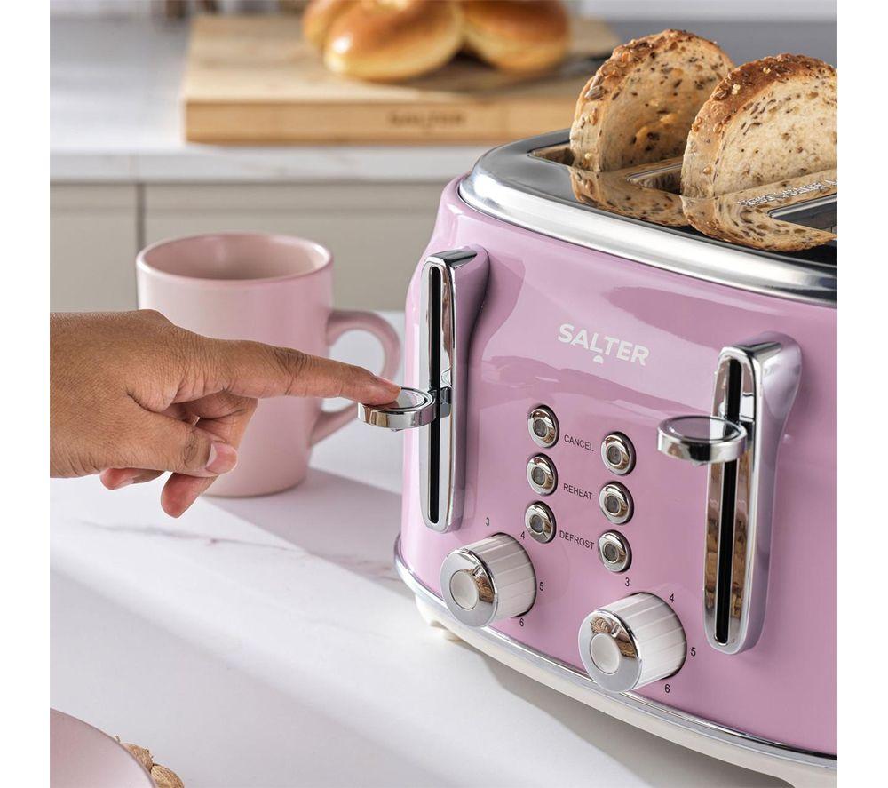 SALTER COMBO-9507 Retro Jug Kettle, 4-Slice Toaster & Slow Cooker Bundle - Pink image number 9 of 9