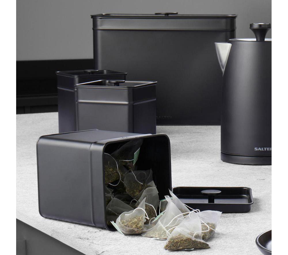 SALTER Kuro COMBO-8858 Solo Microwave & Canister Set Bundle - Black image number 7 of 8