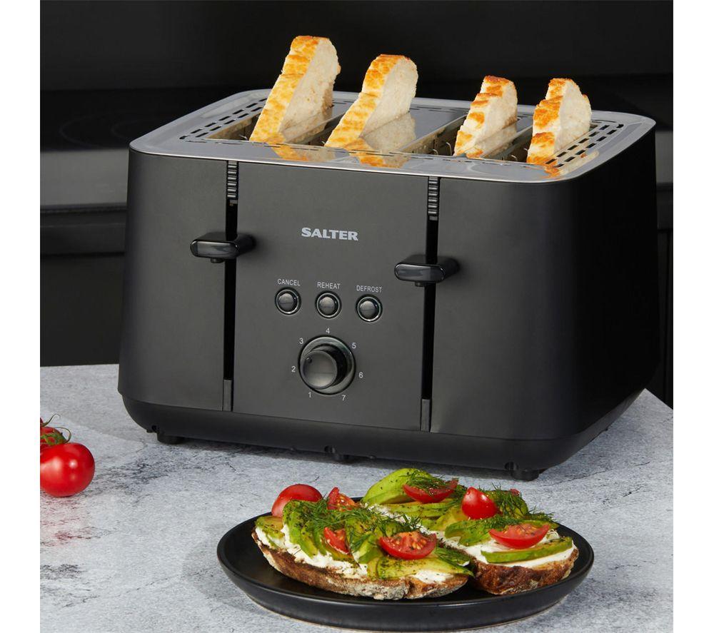 SALTER Kuro COMBO-8859 4-Slice Toaster, Jug Kettle, Canisters & Bread Bin Bundle - Black image number 7 of 8