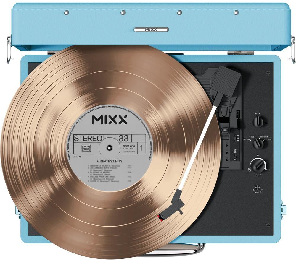 MIXX Revival 55 MRRP-55-BL-462 Belt Drive Bluetooth Turntable - Turquoise Blue image number 2 of 5