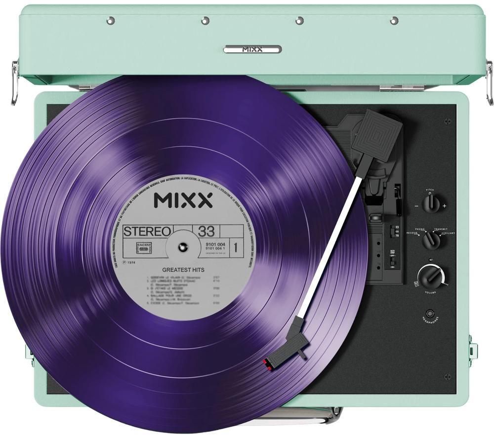 MIXX Revival 55 MRRP-55-GR-491 Belt Drive Bluetooth Turntable - Mint Green image number 4 of 6