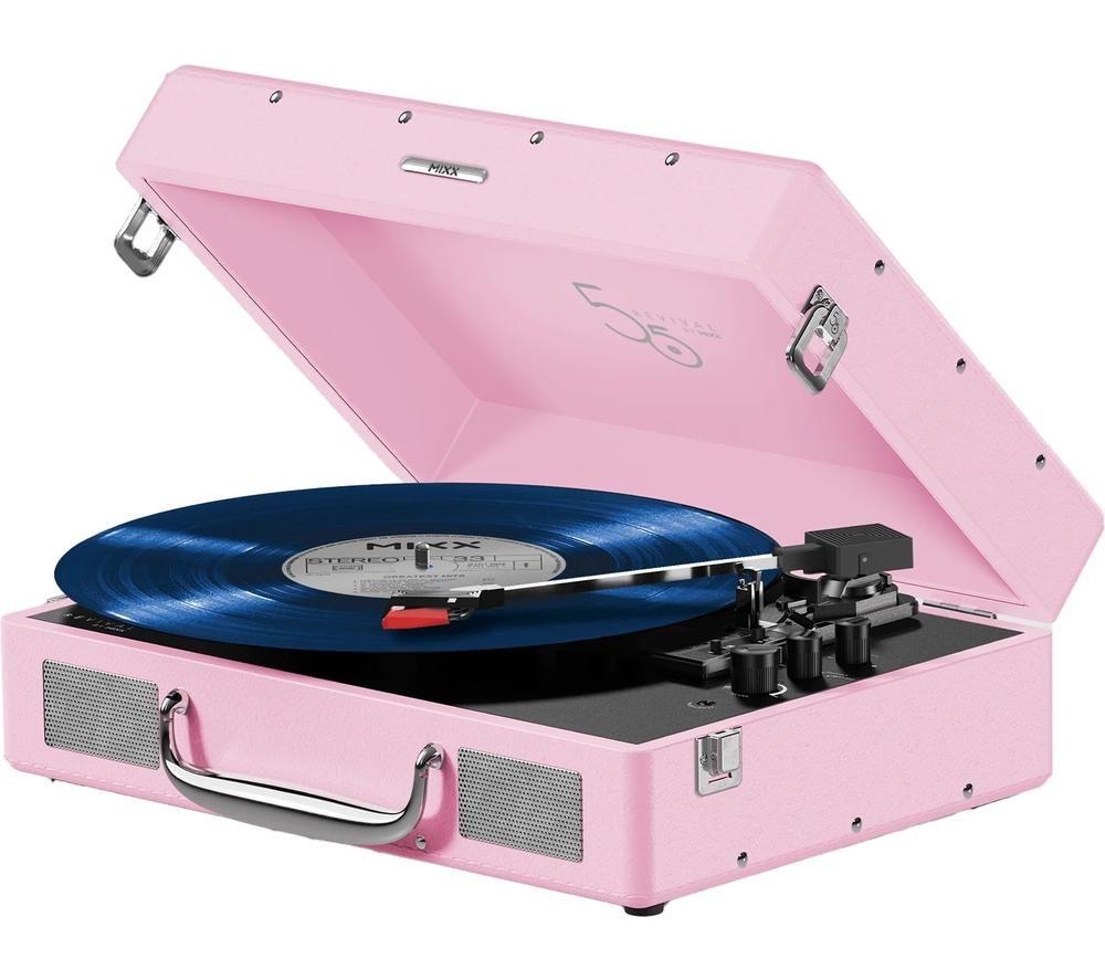 Mixx Revival 55 Mrrp-55-Pi-492 Belt Drive Bluetooth Turntable - Pink, Pink