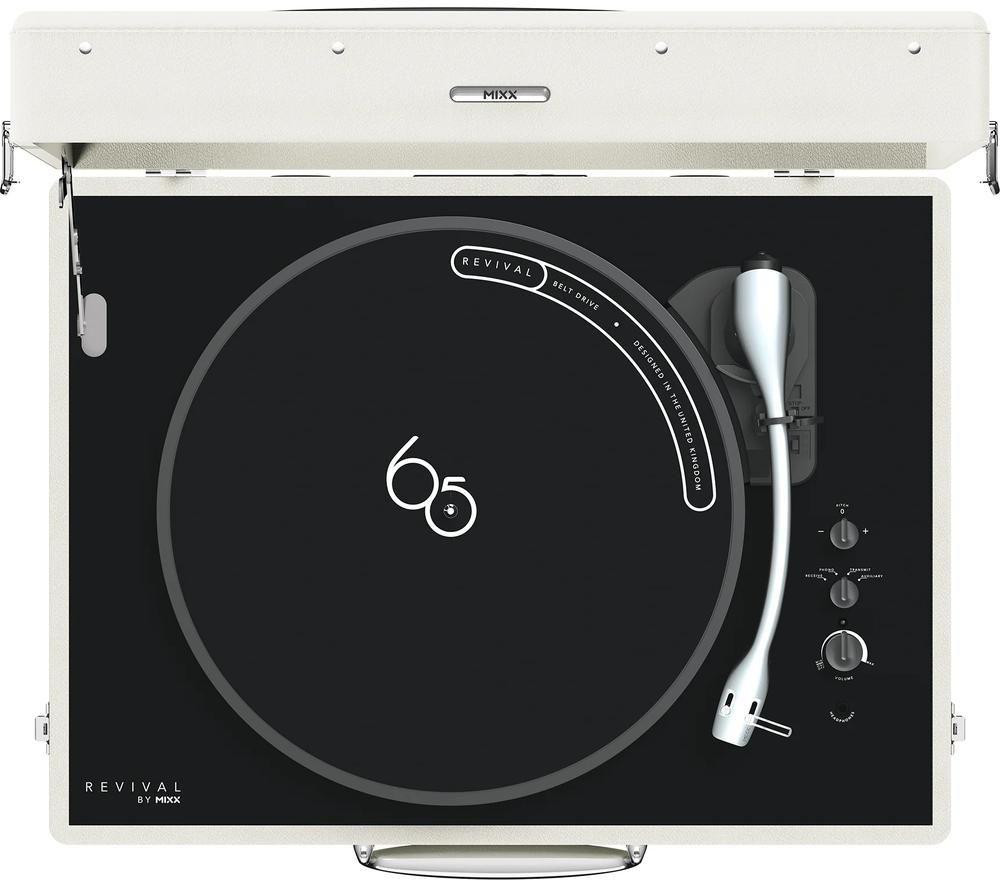 MIXX Revival 65 MRRP-65-CM-464 Belt Drive Bluetooth Turntable - Cream image number 2 of 5