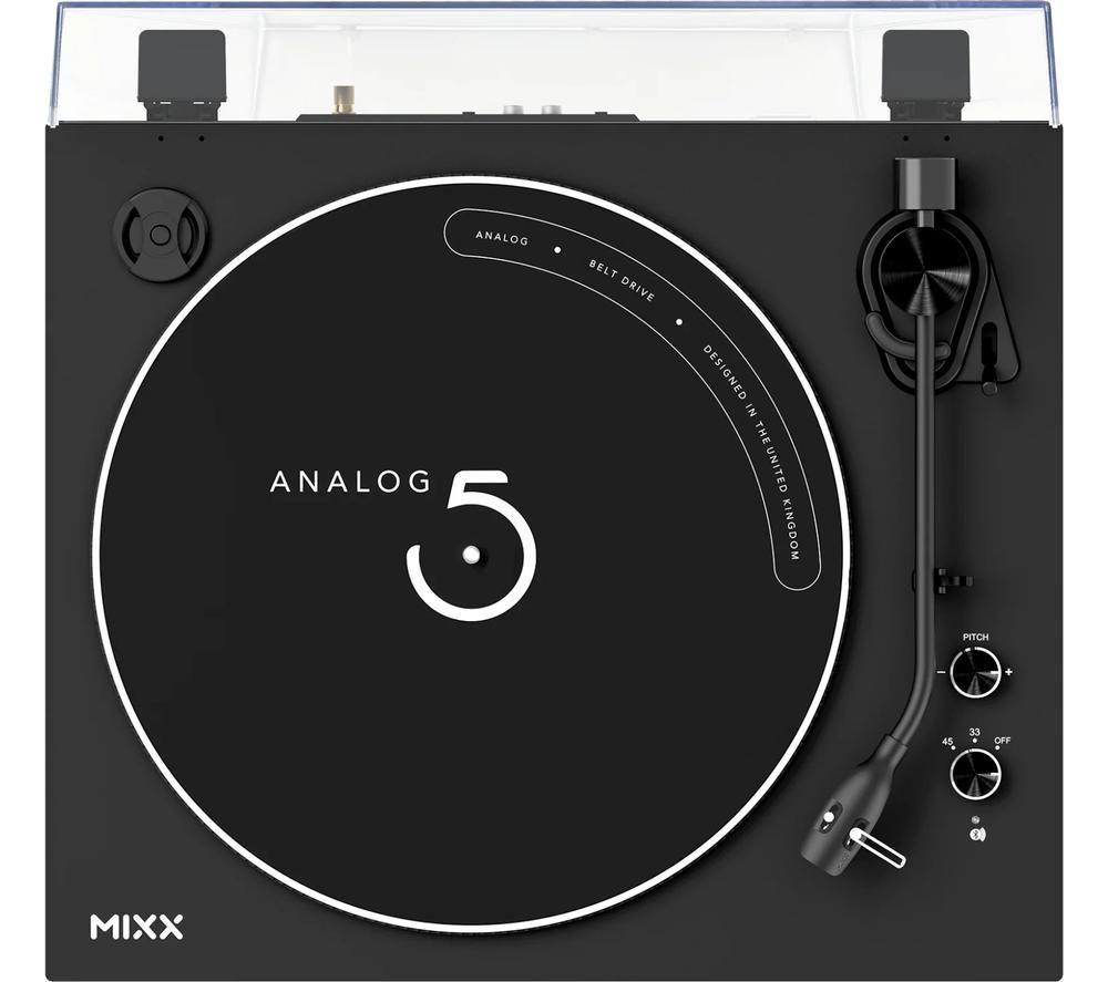 MIXX Analog 5 MARP-05-BK Belt Drive Bluetooth Turntable - Black image number 2 of 7