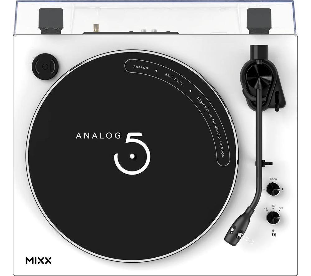 MIXX Analog 5 MARP-05-WH Belt Drive Bluetooth Turntable - White image number 2 of 8
