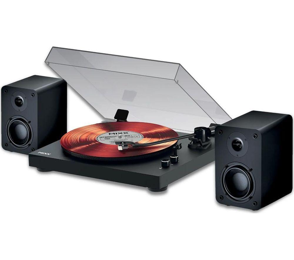 MIXX Analog System 5 MAS-05-BK-488 Belt Drive Turntable with Speakers - Black image number 6 of 8