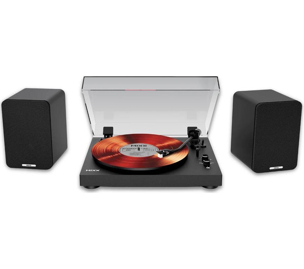 MIXX Analog System 5 MAS-05-BK-488 Belt Drive Turntable with Speakers - Black image number 8 of 8